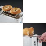 Russell Hobbs 24370-56 Toaster Grille Pain XL Inspire, Contrôle Brunissage, Décongéle, Réchauffe, Chauffe Viennoiserie - Blanc