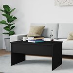 vidaXL Table basse Noir 80x50 5x41 5 cm Bois d'ingénierie