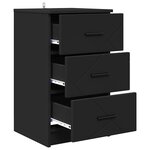 vidaXL Cabinet de chevet Noir 38 x 38 x 66 cm Bois d'ingénierie