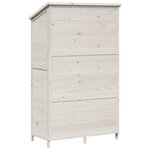 vidaXL Abri de jardin Blanc 106 5 x 56 x 176 cm Bois de Sapin Massif