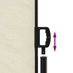 vidaXL Auvent latéral rétractable crème 100x500 cm