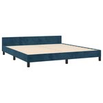 vidaXL Cadre de lit sans matelas bleu foncé 180x200 cm velours