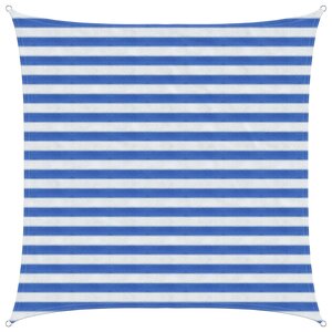 vidaXL Voile d'ombre Bleu et Blanc 2 x 2 m HDPE