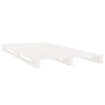 vidaXL Lit de palette blanc 90x200 cm bois de pin massif