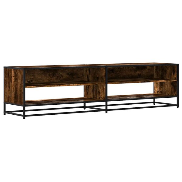 vidaXL Meuble TV chêne fumé 180 5x40x46 cm bois d'ingénierie
