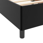 vidaXL Cadre de lit avec matelas Noir 90 x 190 cm Faux cuir