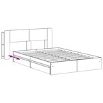 vidaXL Cadre de lit avec rangement Sonoma gris 150 x 200 cm