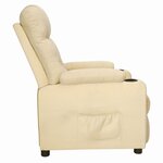vidaXL Fauteuil Crème Tissu