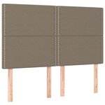 vidaXL Sommier à lattes de lit avec matelas Taupe 140x190 cm Tissu