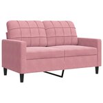 vidaXL Ensemble de canapés 4 Pièces avec coussins Rose Velours