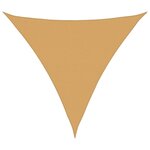 vidaXL Voile d'ombrage 160 g/m² triangulaire sable 5x5x5 m PEHD