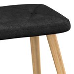 vidaXL Chaise à bascule avec repose-pied Noir Tissu