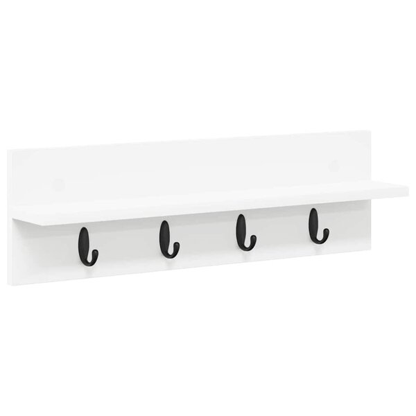 vidaXL Porte-manteau mural Blanc 60 x 10.5 x 18 cm Bois d'ingénierie