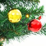 vidaXL Arbre de Noël artificiel pré-éclairé avec boules vert 64 cm