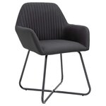 vidaXL Chaises à manger lot de 4 noir tissu