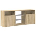vidaXL Meuble TV avec lumières LED chêne sonoma 120x30x50 cm