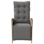 vidaXL Ensemble de bistro 3 Pièces coussins mélange beige résine tressée