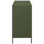 vidaXL Buffet vert olive 101 5x39x73 5 cm acier laminé à froid