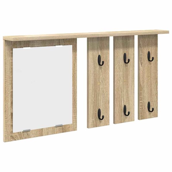 vidaXL Porte-manteau mural avec étagère Chêne sonoma 85 x 10 x 45 cm