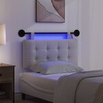 vidaXL Tête de lit suspendue Avec lumière LED Gris nuage Tissu