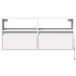 vidaXL Meuble TV mural avec lumières LED blanc 100x31x45 cm