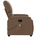vidaXL Fauteuil de massage inclinable Marron Tissu