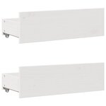 vidaXL Lit bibliothèque sans matelas blanc 150x200 cm bois pin massif