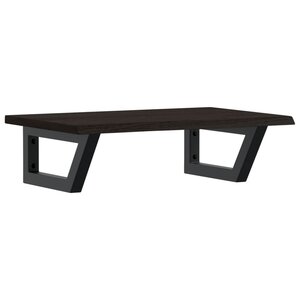 vidaXL Étagère de vasque murale acier et bois de chêne massif