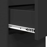 vidaXL Table de chevet Noir 40 x 30 x 467 cm Bois d'ingénierie