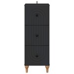 vidaXL Armoire à tiroirs Noir 33 x 34 5 x 90 cm Bois d'ingénierie
