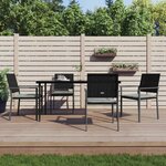 vidaXL Ensemble à manger de jardin 5 Pièces coussins résine tressée acier