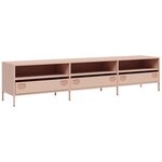 vidaXL Meuble TV rose 202x39x43 5 cm acier laminé à froid