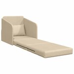 vidaXL Canapé-Lit Crème 65 x 80 x 83 cm tissu