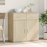vidaXL Buffet chêne sonoma 79x38x80 cm bois d'ingénierie
