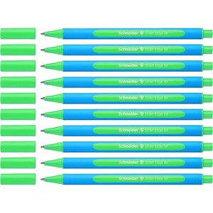 Stylo à bille Slider Edge Pointe Moyenne vert x 10 SCHNEIDER