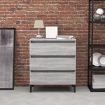 vidaXL Buffet Sonoma gris 60x35x69 cm Bois d'ingénierie