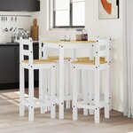 vidaXL Ensemble de bar 5 Pièces Blanc Bois de pin massif
