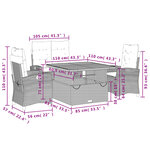 vidaXL Ensemble à manger de jardin coussins 4 Pièces beige résine tressée