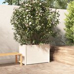 vidaXL Jardinière d'extérieur Blanc 100x50x70 cm Bois de pin massif