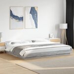 vidaXL Cadre de lit avec lumières LED sonoma gris 180x200 cm