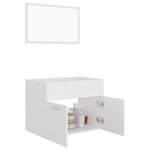 vidaXL Ensemble de meubles salle de bain 2 Pièces Blanc Bois d'ingénierie