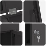 vidaXL Boîte de dépôt de colis Noir 44.5 x 29 x 110.5 cm Acier