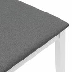 vidaXL Chaises à manger coussins 2 Pièces blanc bois massif caoutchouc