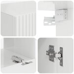 vidaXL Ensemble meuble TV 6 Pièces Blanc brillant Bois d'ingénierie