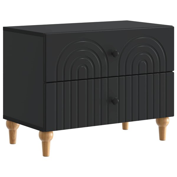 vidaXL Cabinet de chevet Noir 62 x 34 5 x 48 cm Bois d'ingénierie