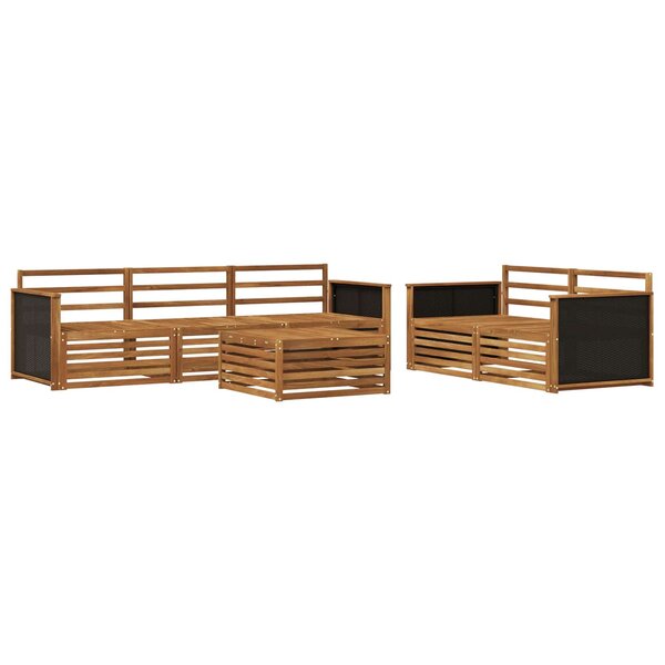 vidaXL Ensemble de canapés d'extérieur 6 pc Naturel