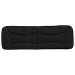 vidaXL Coussin de tête de lit noir 160 cm tissu