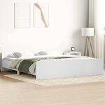 vidaXL Cadre de lit sans matelas blanc 160x200 cm