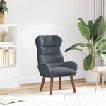 vidaXL Fauteuil relaxant Gris foncé 69 x 74 x 93 cm Velours