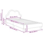 vidaXL Cadre de lit avec tête de lit Rose 90 x 200 cm PU